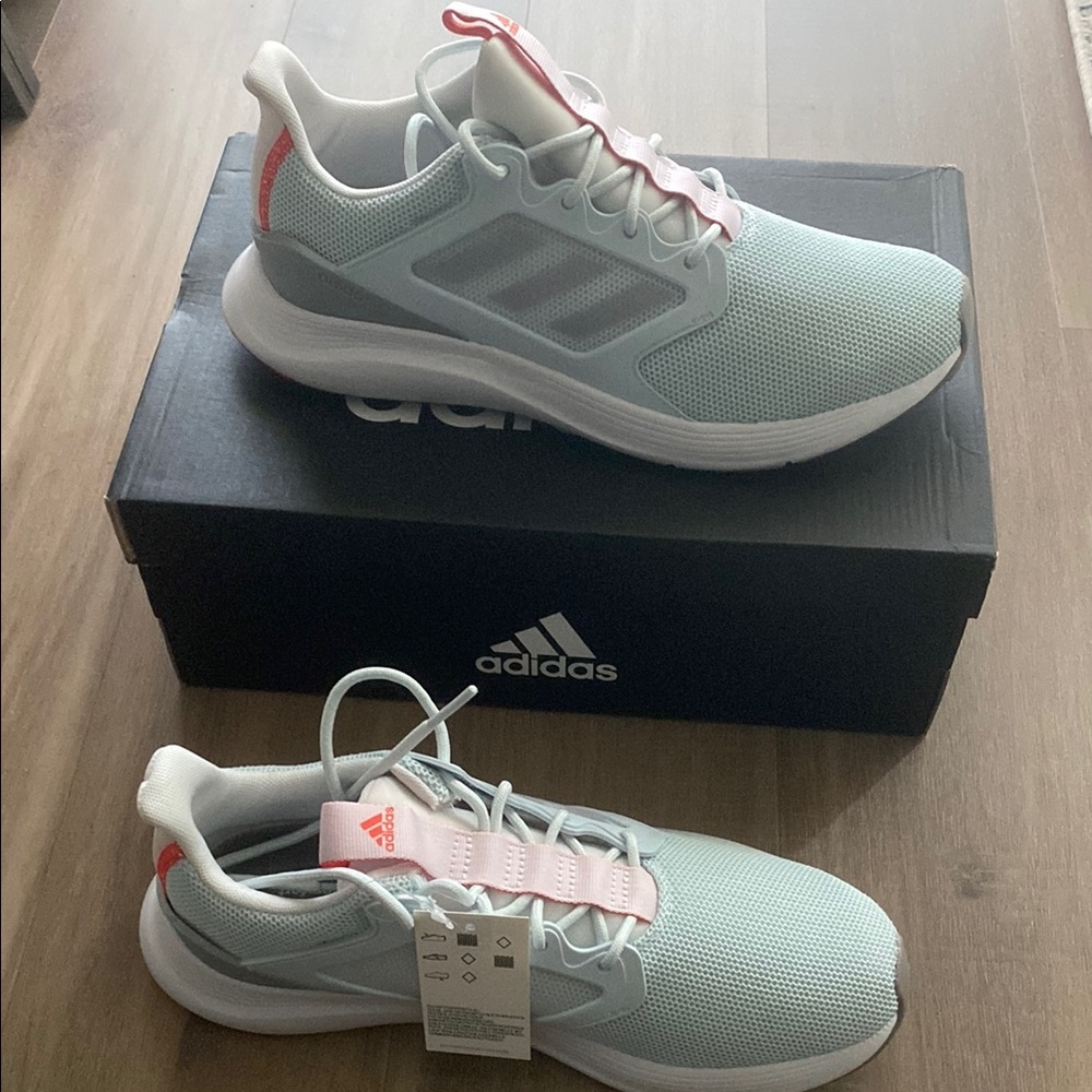 Adidas Gray and Red Athletic Sneakers